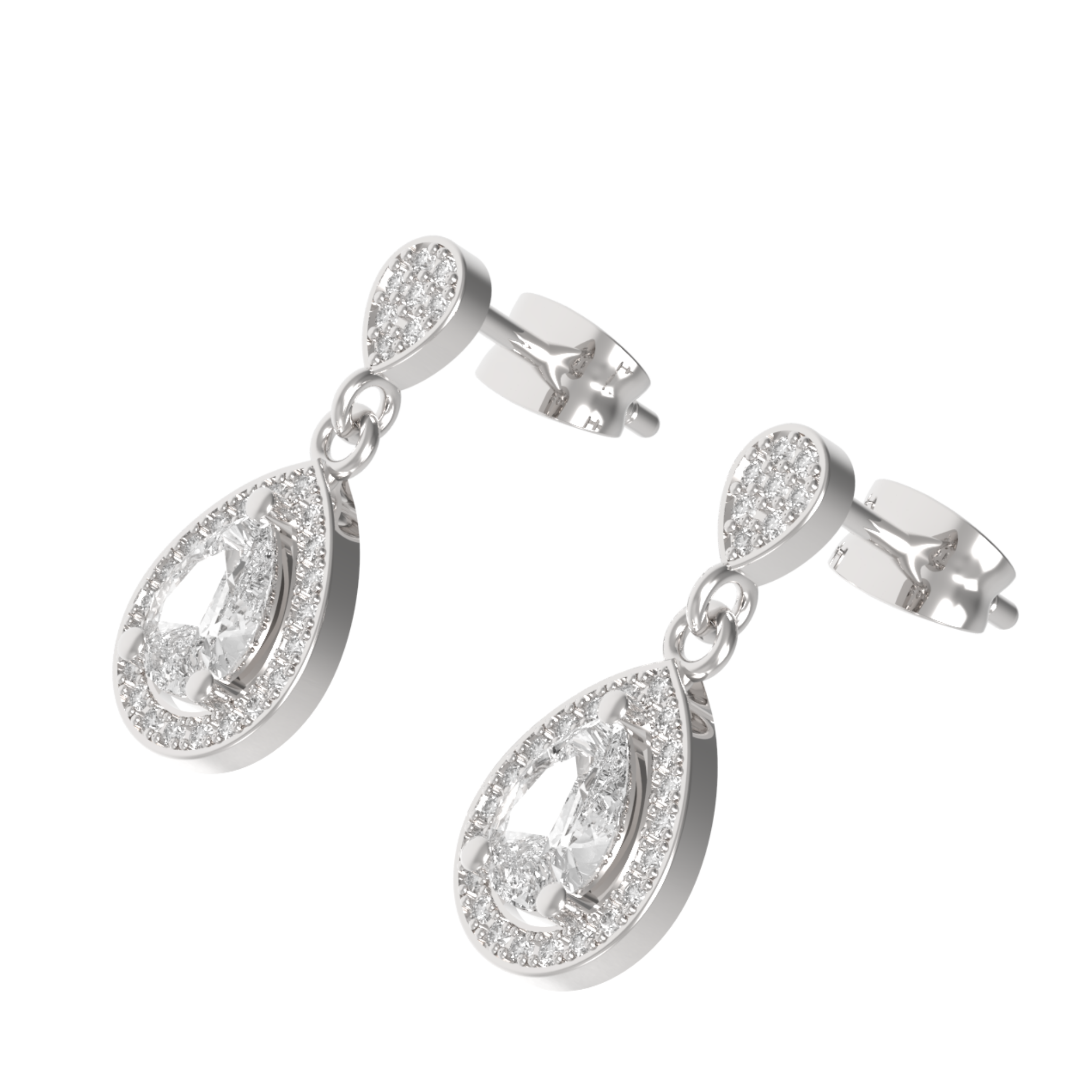 Sparkle Allure Solitaire Teardrop Earrings, Hallmarked 925 Sterling Silver
